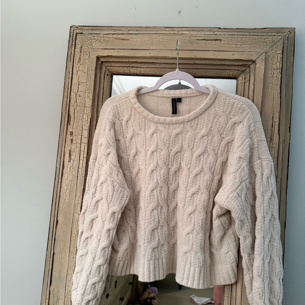 Cozy Cream Cable Knit Sweater